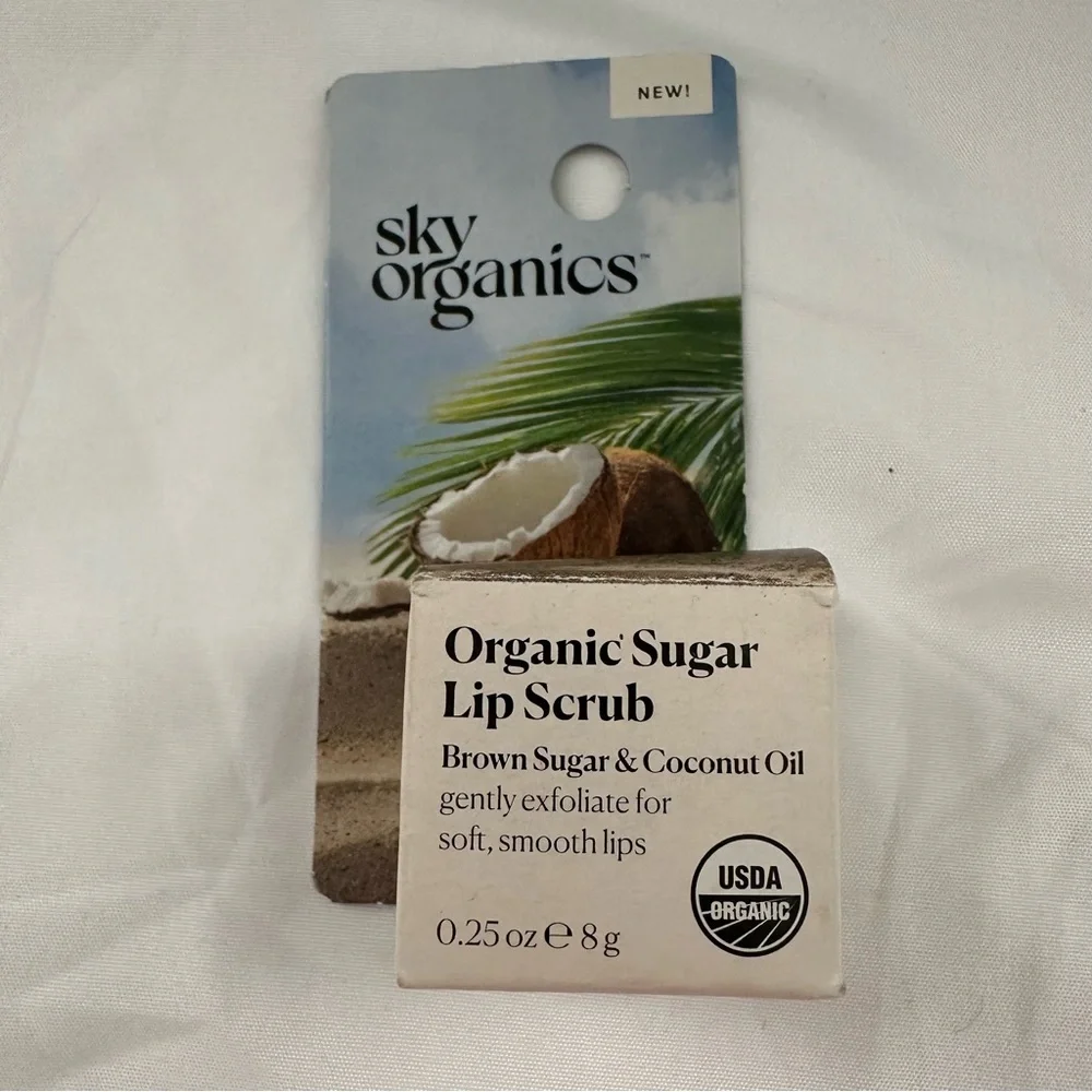 Sky Organics Organic Sugar Lip Scrub Brown Sugar & Coconut Oil 0.25 oz - Picture 2 of 10